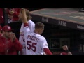 piscotty hits a two run homer to left