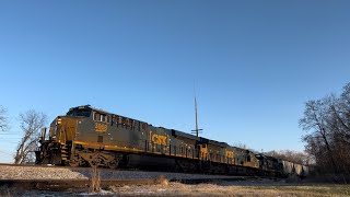 CSX ES44AH 3068 w/ Odd K5H Leads Manifest M584-23 on 12/23/22