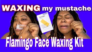 Waxing the 'Stache | Flamingo Face Waxing Kit