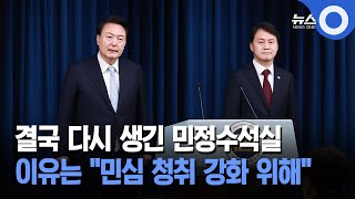 결국 다시 생긴 민정수석실 이유는 \