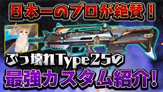 【最強】日本一プロゲーマーが絶賛！！ぶっ壊れチート級Type25の最強カスタムを紹介！！【codモバイル】