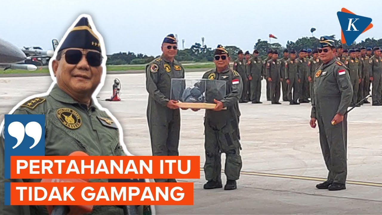 Prabowo Dapat Brevet Wing Penerbang Kehormatan Usai Jajal Pesawat F-16 ...