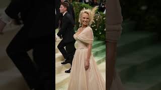 Pamela Anderson arriving at the 2024 Met Gala | Bazaar UK