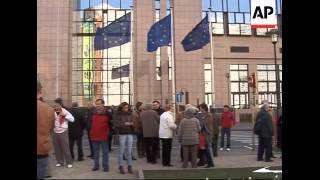 Serbs demonstrate in Brussels against Kosovo independence