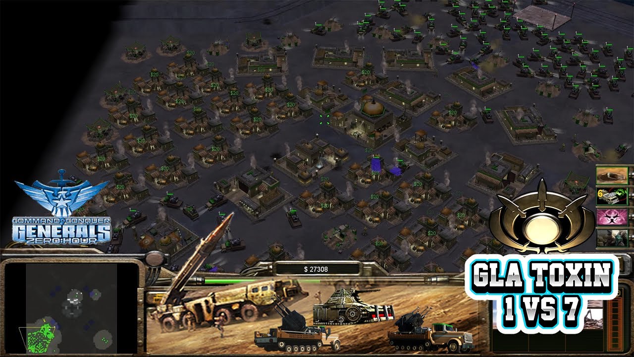 Command Conquer Generals Zero Hour Gla Toxin General 1 Vs 7 Hard