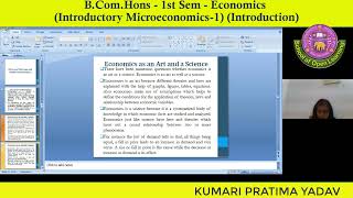 INTRODUCTORY MICROECONOMICS I ECONOMIC-CONCEPT AND ISSUE - OLD LECTURES
