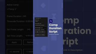 AE Comp Duration Script | After Effects