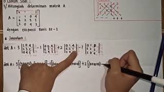 # Determinan Matriks 4X4 Kofaktor Baris