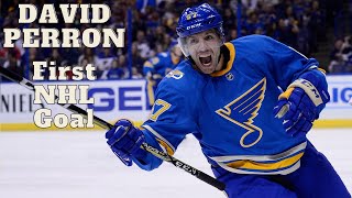 David Perron #57 (St. Louis Blues) first NHL goal Nov 3, 2007 (Classic NHL)