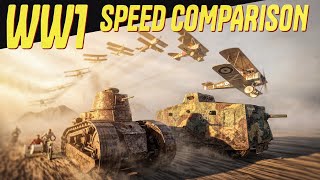 WW1 🪖 8K Speed Comparison 3D 🥇