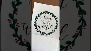 How to Make Easy DIY Christmas Card | Part 1 #shorts #calligraphy #christmas