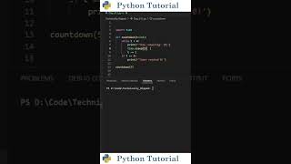 Countdown Timer In Python | Python Tutorial