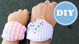 Nadelkissen für das Handgelenk nähen | DIY | aus Stoffresten | Schnittmuster gratis