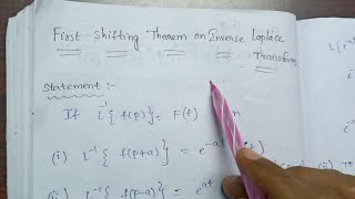 First shifting theorem of Inverse Laplace Transforms || statement and proof ||