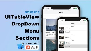 Drop Down UITableview Sections - Data Structs & UITableViewCells & Images (ep. 3)