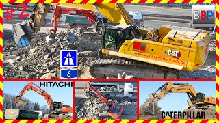 🤓 CAT 395 Next Gen, Hitachi ZX210-6,... Ausbau A 6, Schnelldorf, 02.03.2023. #2