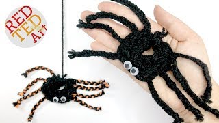 Cute Spider Decor for Halloween - Finger Knitting Project Ideas