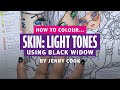 How to Colour Skin using Black Widow Skin colouring pencils | Colouring Heaven