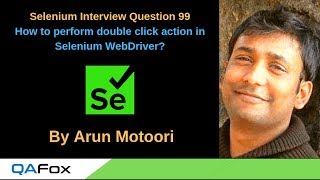 Selenium Interview Question 99 - How to perform double click action in Selenium WebDriver?