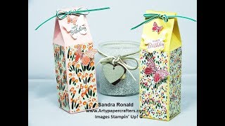 Pretty Gift Box for Hand Cream - SandraR Stampin' Up! Demonstrator Independent