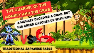 Japanese Folktales: Battle of the Monkey and the Crab (Popular Bedtime Story) #animation @english