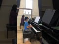 Vidyut plays a piano duet with his teacher