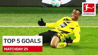 Top 5 Goals • Gnabry, Moukoko & More | Matchday 25 - 2020/21