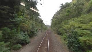 肥薩おれんじ鉄道 後方車窓 固定カメラ 薩摩高城駅～草道駅 20211030