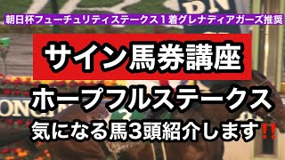 サイン馬券講座～ホープフルステークス　気になる馬3頭紹介します‼️〜