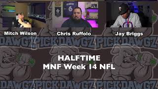 MNF NFL Halftime Picks and Predictions 12/11/23 -- LIVE