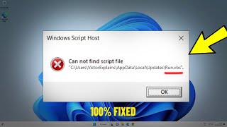 Fix Can not find script file Local Updates Run.vbs in Windows 11/10 | Solve Script Host Error ✅