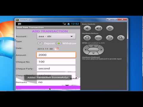 BANK ACCOUNT TRACKER FOR ANDROID BANK ACCOUNT TRACKER FOR ANDROID