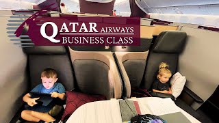 Kuala Lumpur to London with Two Toddlers in Qatar Airways QSuite | 13 Hour Layover In Doha