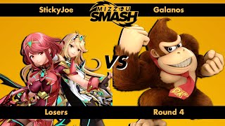 Smash @ Mizzou 135 | StickyJoe (Pyra/Mythra) vs Galanos (Donkey Kong)