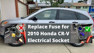 How to Replace 2010 Honda CR-V Front Accessory Power Socket or Electrical Outlet Fuse