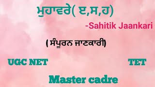 Muhavare in punjabi (ੲ,ਸ,ਹ)  #ਮੁਹਾਵਰੇ#sahitikjaankari #grammar