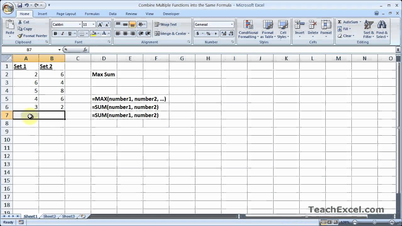 Combine Multiple Functions Into The Same Formula In Excel - YouTube