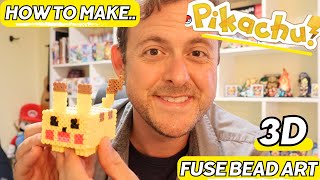 How to Make "Pikachu" 3D Fuse Bead Art!