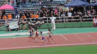 福岡県中学通信陸上 3年女子100m 準決勝3組