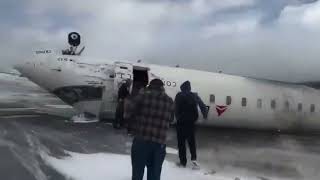 DELTA AIR LINES CRJ900 OVERTURNS ON LANDING AT TORONTO