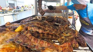 International Street Food in Rome, Italy. Best Grilled Meat \u0026 Fish from the World