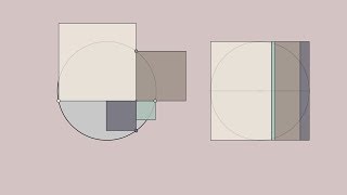 Four squares with constant area | Visual Proof | Squaring the segments |