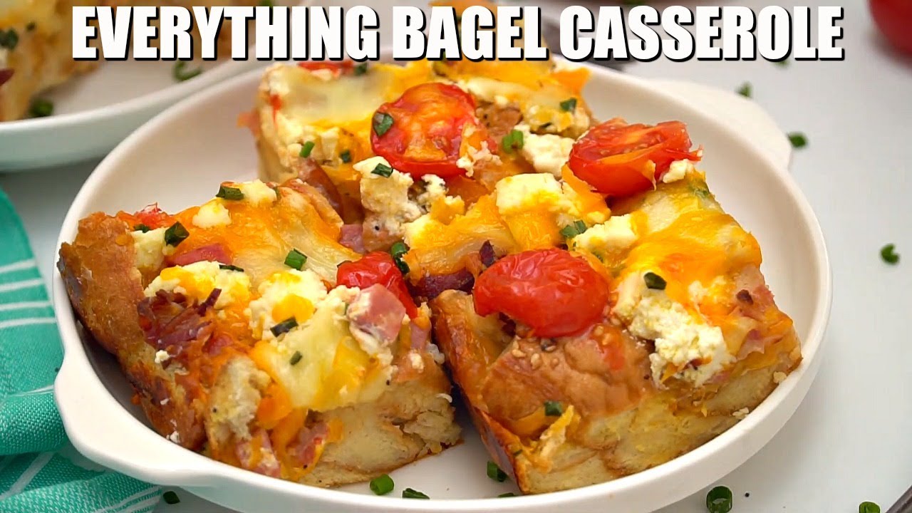 Everything Bagel Breakfast Casserole - Sweet And Savory Meals - YouTube