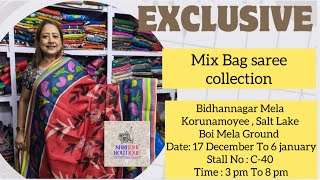 shrijoni boutique| Beleghata, Kolkata|📌Mix Bag Saree | korunamoye , Salt lake Boi mela Ground | C-40