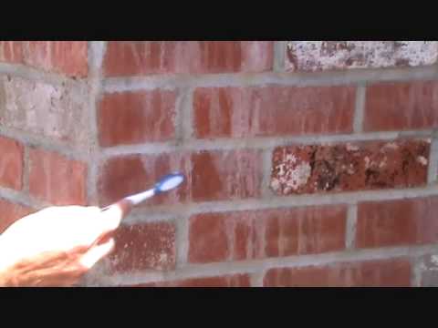 How to clean concrete film from brick wall How to clean concrete film from brick wall