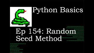 Python Basics Tutorial Random Seed Method || Data Science Building Block