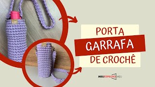 PORTA GARRAFA DE CROCHÊ - FIO DE MALHA