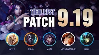 LoL Tier List Patch 9.19 by Mobalytics (Worlds Patch!) - League of Legends