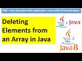 How to delete an element from an array in java?