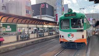 【とさでん交通600形】はりまや橋駅到着